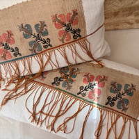Image 7 of HAND EMBROIDERED FRINGED EARLY 20TH CENTURY OTTOMAN EMBROIDERY