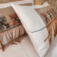 Image 6 of HAND EMBROIDERED FRINGED EARLY 20TH CENTURY OTTOMAN EMBROIDERY