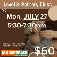 Level 2: Wheel Pottery JULY