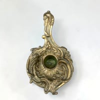 Image 8 of Ancien bougeoir à main en bronze fin XIXe - style Louis XV - bougeoir rat de cave décor rocaille