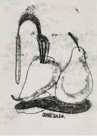 Image 2 of 2 Pears and a fork - one of a kind