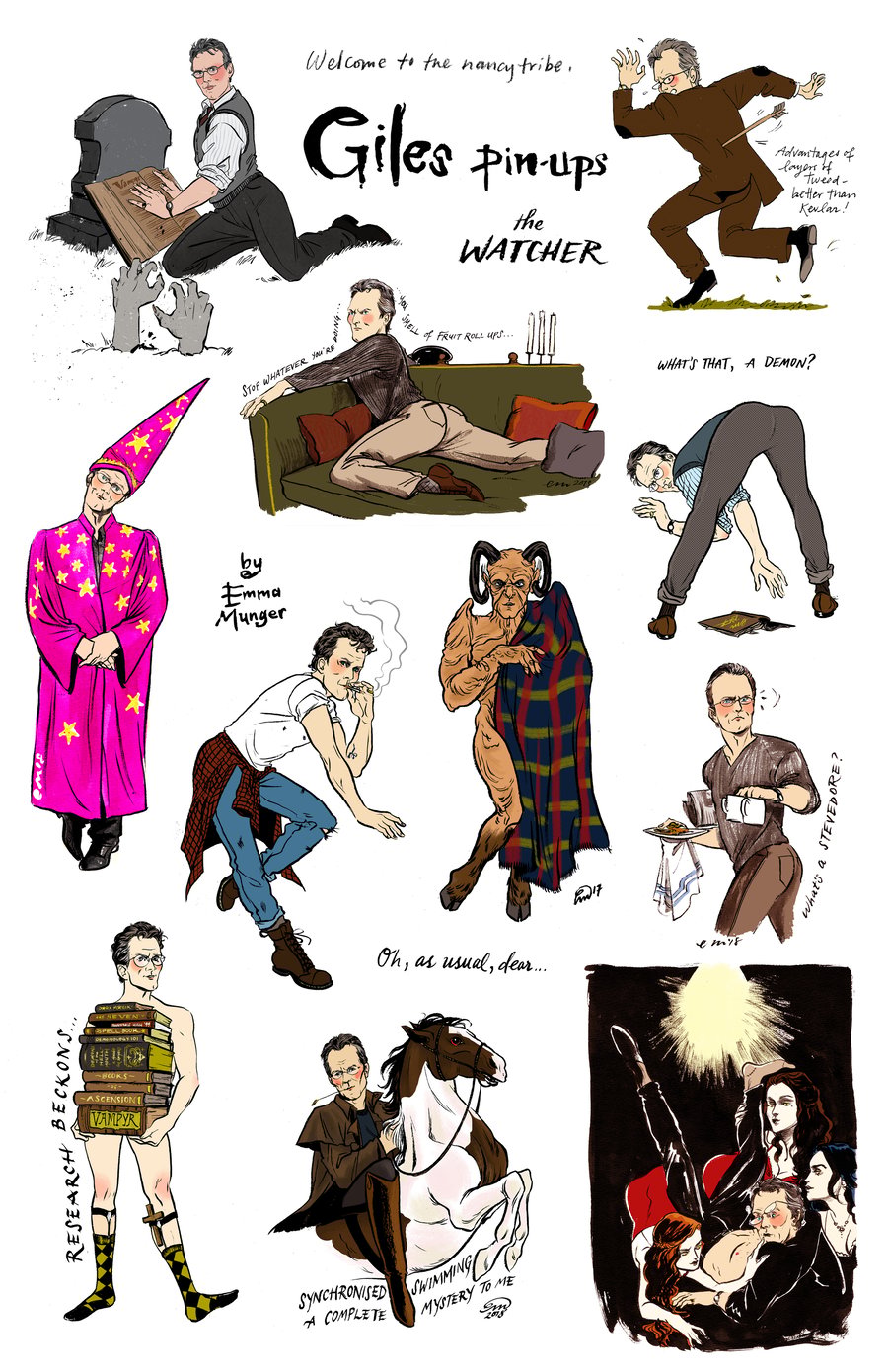 Image of Rupert Giles Pin-Up Flash Sheet