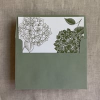 Image 4 of Moss hydrangea floral printed envelope liner for A7envelope PACK o...