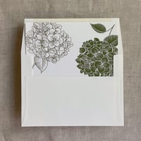 Image 5 of Moss hydrangea floral printed envelope liner for A7envelope PACK o...