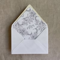 Image 9 of poppy floral printed envelope liner for A7envelope PACK o...