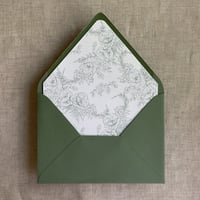 Image 6 of poppy floral printed envelope liner for A7envelope PACK o...