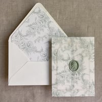 Image 4 of poppy floral printed envelope liner for A7envelope PACK o...