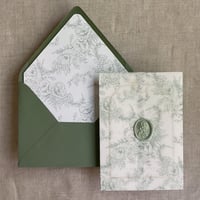 Image 5 of poppy floral printed envelope liner for A7envelope PACK o...
