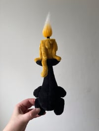 Image 7 of Black And Yellow Candle Holder Folk Doll