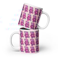 Chrome Teddy Bear Mug 20oz - Hot Pink Shine