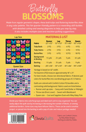 Butterfly Blossoms Quilt Pattern by Christa Watson (CQ149) - Introductory Sale
