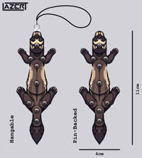 Image 3 of Ferret - Articulated Fidget Charms and Pins