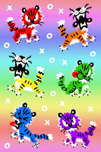 Pride Tigers Clear Sticker Sheet PREORDER eta mid/late June