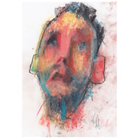 Image 1 of Awed - Sketchbook Drawing in Soft Pastels and Charcoal  on Paper 