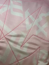 Image 5 of Somnium x Celestial Collections: Medium Pink Book Bag with Sigil Print and Planetary Symbol Button