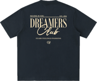 Image 2 of Heavyweight Vintage "Dreamers Club" T-Shirt - Navy Blue 430gsm|12.7oz