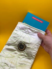 Image 3 of Somnium x Celestial Collections: Small Green Book Bag with Portal Print and Ouroboros Button