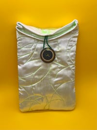 Image 1 of Somnium x Celestial Collections: Small Green Book Bag with Portal Print and Ouroboros Button