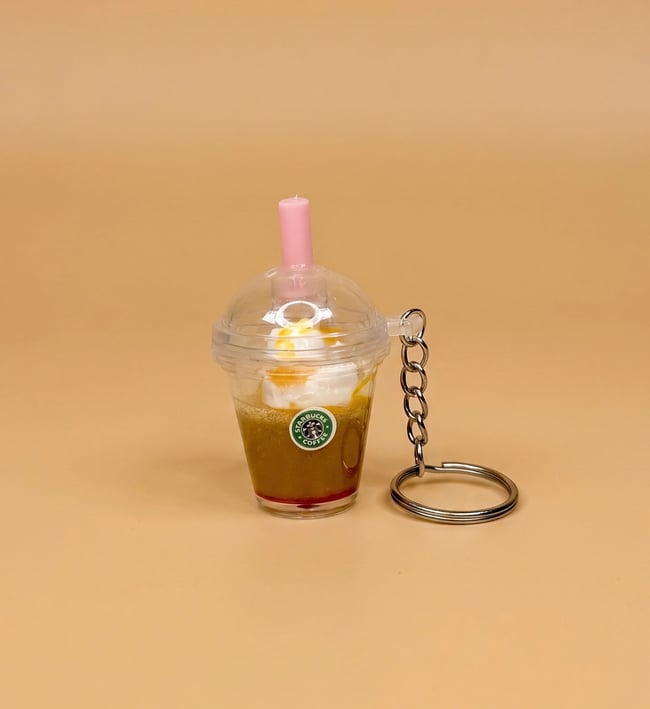 Caramel Frappuccino keychain 