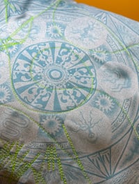 Image 3 of Somnium x Celestial Collections: Medium Blue Book Bag with Mandala Print and Fish Button