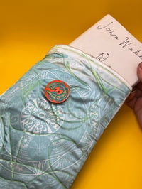 Image 5 of Somnium x Celestial Collections: Medium Blue Book Bag with Mandala Print and Fish Button