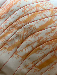 Image 5 of Somnium x Celestial Collections: Medium Orange Book Bag with Landscape Print and Sun Button