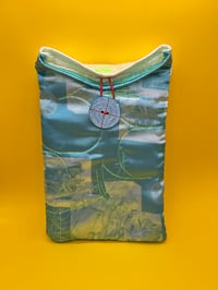 Image 1 of Somnium x Celestial Collections: Small Blue Book Bag with Diagram Print and Spiral Button