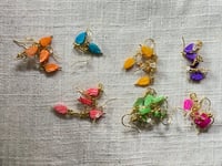 Image 2 of Mother of pearl leaf earrings