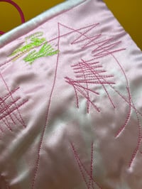 Image 4 of Somnium x Celestial Collections: Small Light Pink Book Bag with Sigil Print and Zodiac Button
