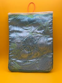 Image 2 of Somnium x Celestial Collections: Medium Blue Book Bag with Mandala Print and Fish Button
