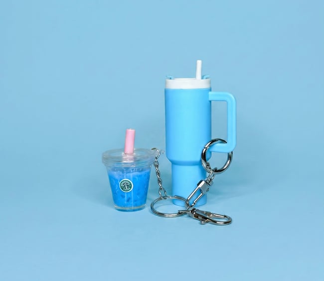 Blue Refresher Tumblr Keychain 