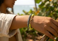 Image 2 of Blue Lime Double Stack Bracelet