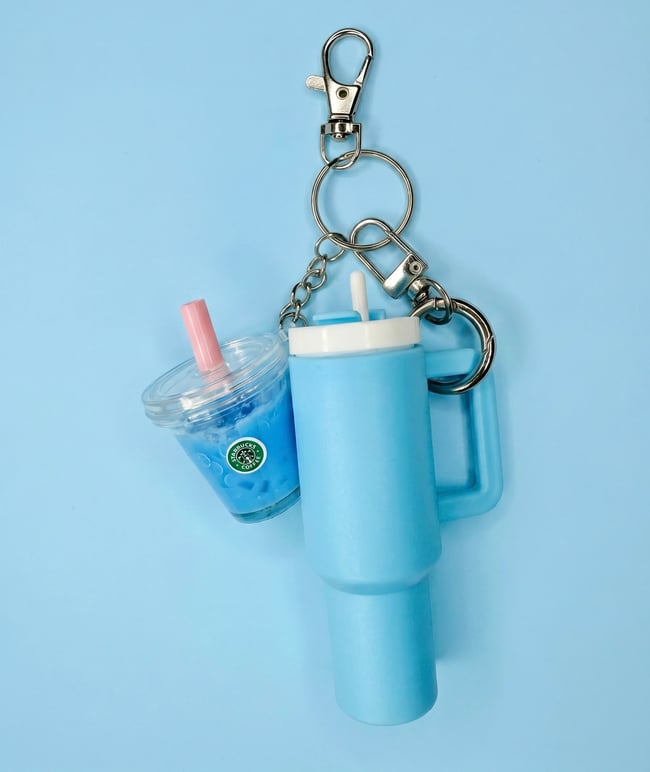 Blue Refresher Tumblr Keychain 