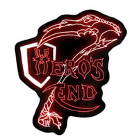 Hero's End Scythe and Shield Logo Sticker