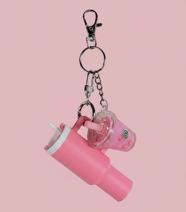 Pink Refresher Tumblr Keychain 