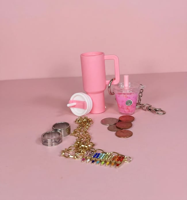 Pink Refresher Tumblr Keychain 