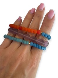 Image 1 of Blue Coral Mix Triple Stack Elastic