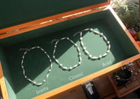 Faux pearl and stainless steel necklace 