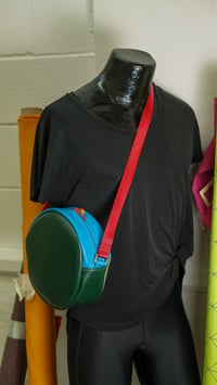Image 3 of Colorblock Winnie Handbag with Red Strap