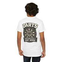Image 2 of Bold Darts T‑Shirt – Funny Dartboard Player Tee for League & Bar Game Fans