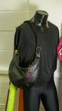 Image 2 of Crescent Handbag in Black Faux Leather