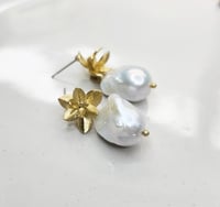 Image 1 of Pearls + Orchids Earrings