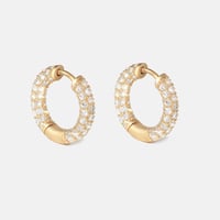 Image 1 of Stardust Small Huggie Hoop Earring