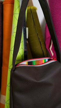 Image 3 of Shoulder Bag in Brown Faux Leather