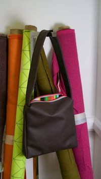 Image 1 of Shoulder Bag in Brown Faux Leather