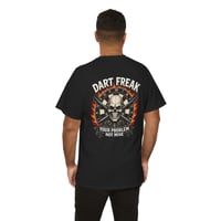 Image 2 of Dartboard Skull T‑Shirt – Bold Skull Dart Graphic Tee for Dart Players & League Nights