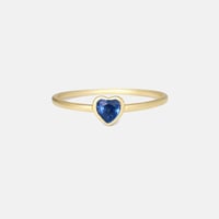 Image 1 of Blue Sapphire Heart Promise Ring