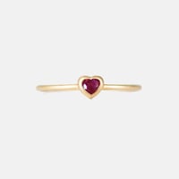 Image 1 of Ruby Heart Promise Ring 