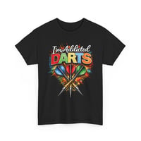 Image 2 of I’m Addicted Darts T‑Shirt – Colorful Dart Player Graphic Tee