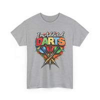 Image 3 of I’m Addicted Darts T‑Shirt – Colorful Dart Player Graphic Tee